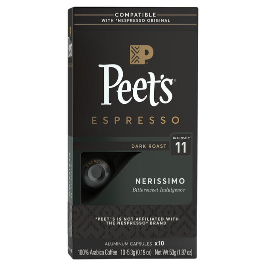Peet's Coffee, Nerissimo (Intensity 11) Dark Roast Capsules - 10ct Capsules