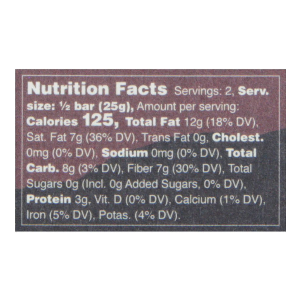 Raaka 100% Cacao Unroasted Dark Chocolate 1.8 oz