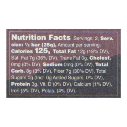 Raaka 100% Cacao Unroasted Dark Chocolate 1.8 oz