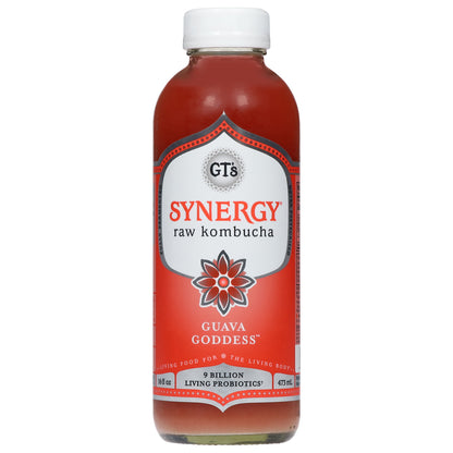GT's Synergy Raw Guava Goddess Kombucha 16 fl oz