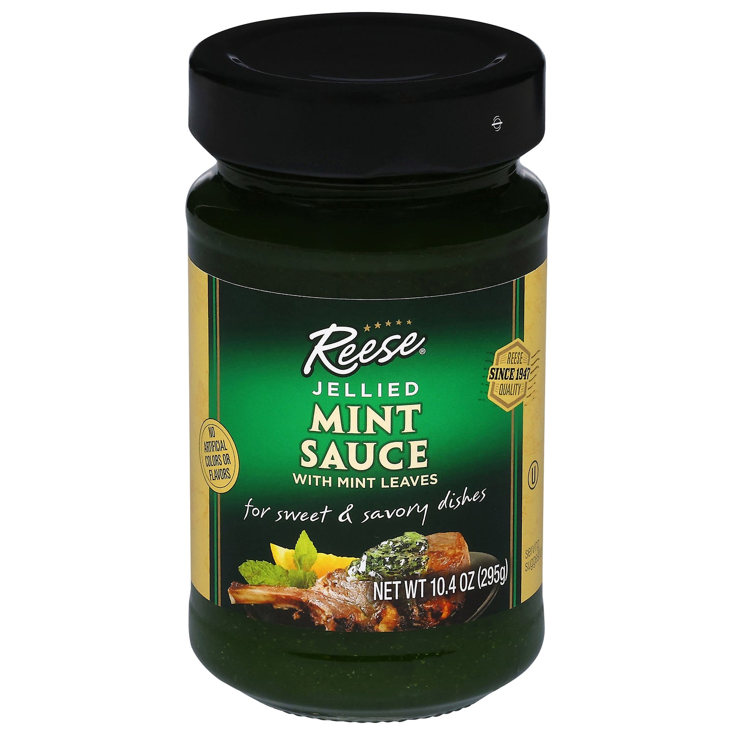 Reese Jellied Mint Sauce with Mint Leaves 10.4 oz