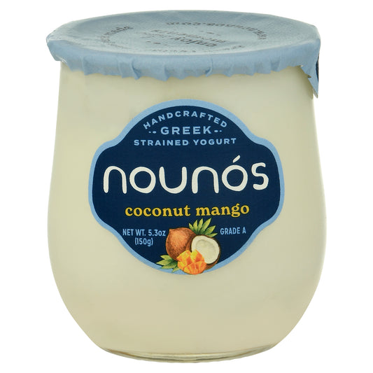 Nounos Strained Greek Coconut Mango Yogurt 5.3 oz