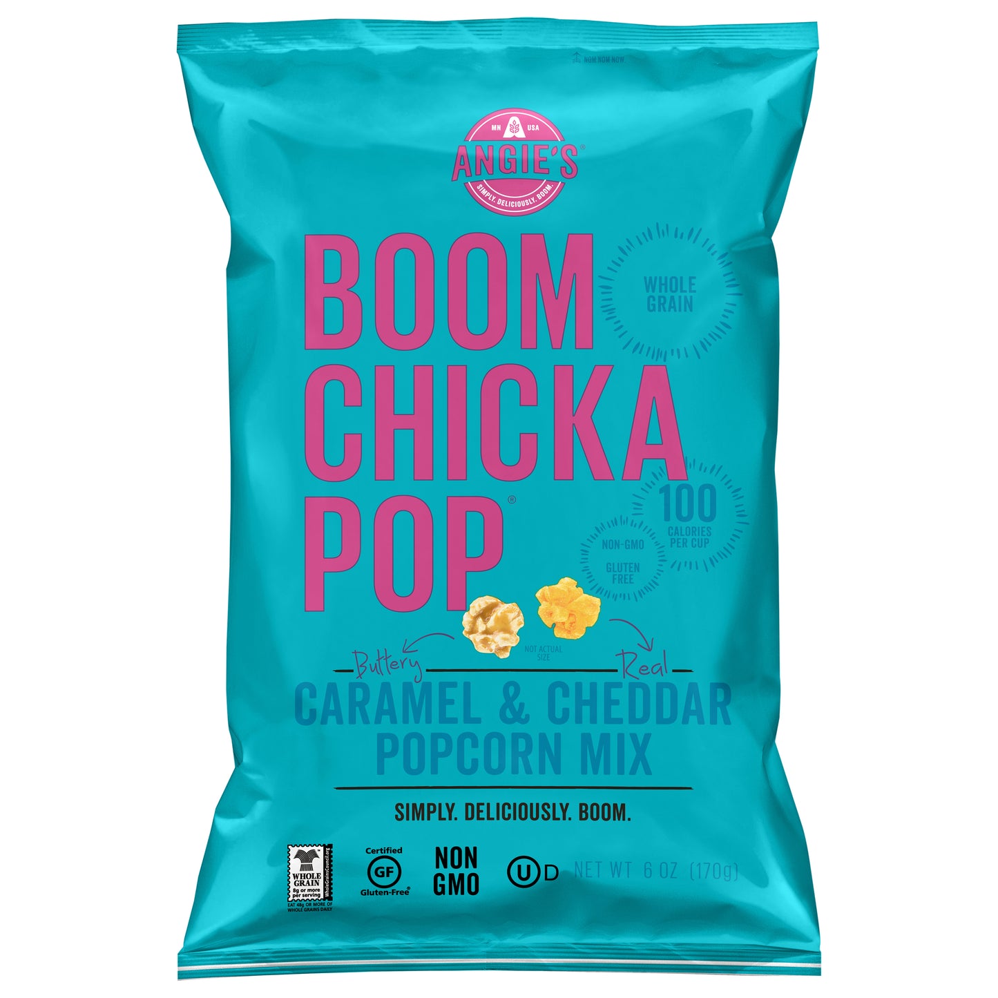 Angie's BOOMCHICKAPOP Caramel & Cheddar Popcorn Mix, 6 oz.
