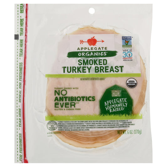 Applegate Organics Smoked Turkey Breast 6 oz