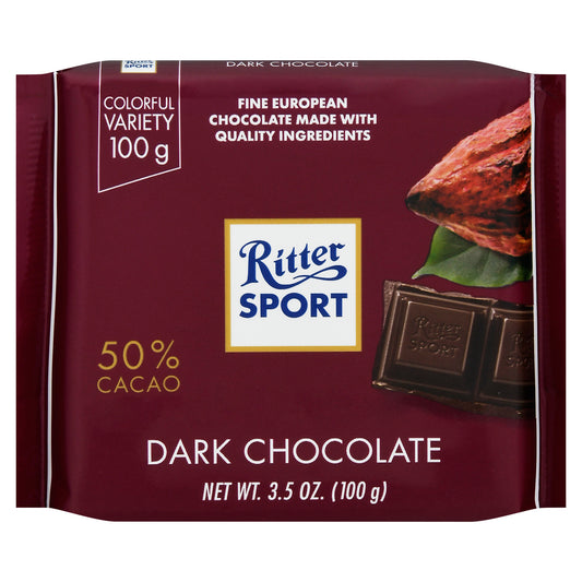Ritter Sport 50% Cacao Dark Chocolate 3.5 oz