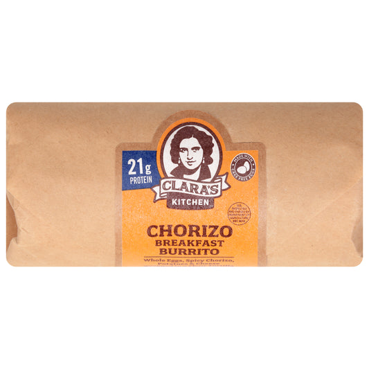Clara's Kitchen Chorizo Breakfast Burrito 8 oz