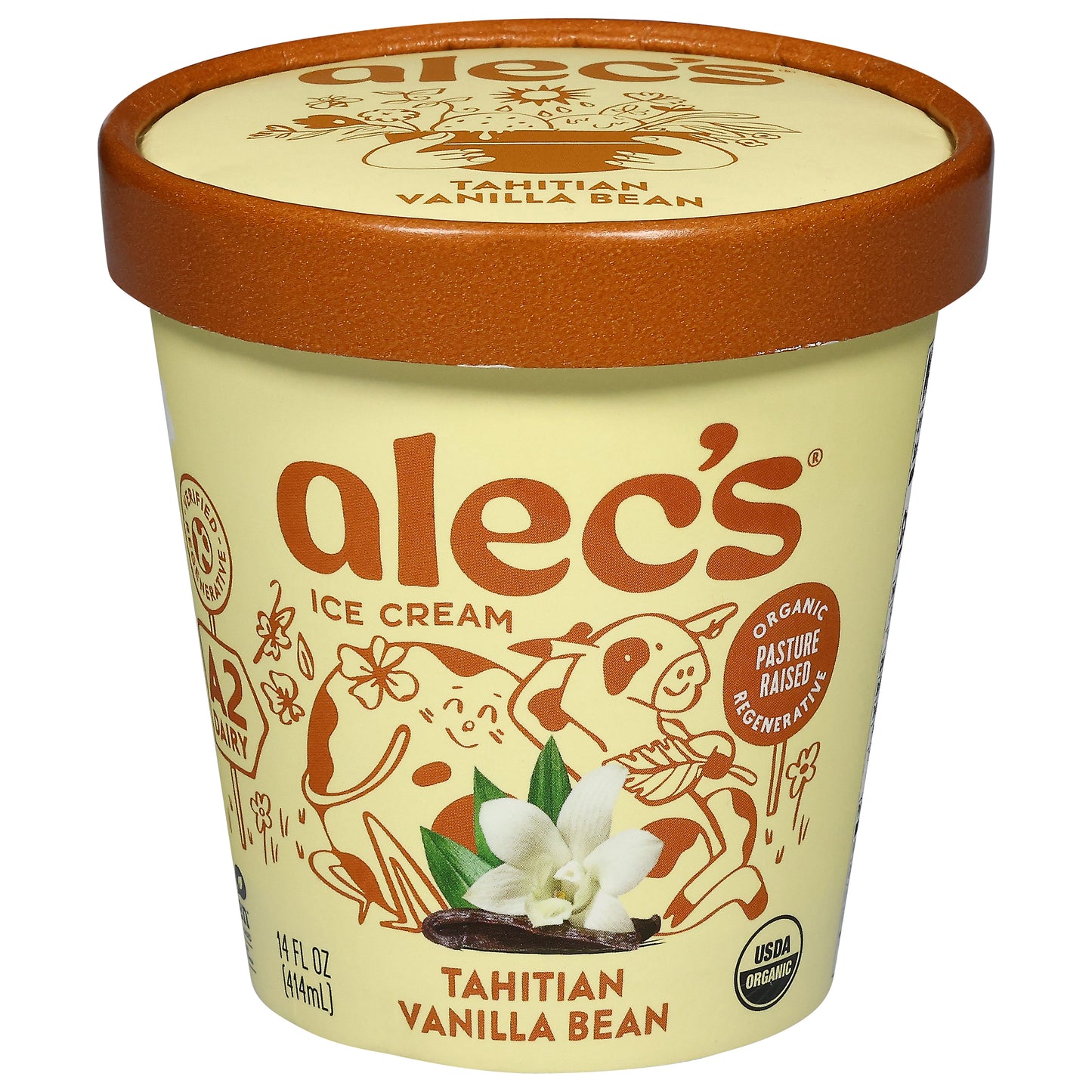 Alec's Tahitian Vanilla Bean Ice Cream 14 fl oz
