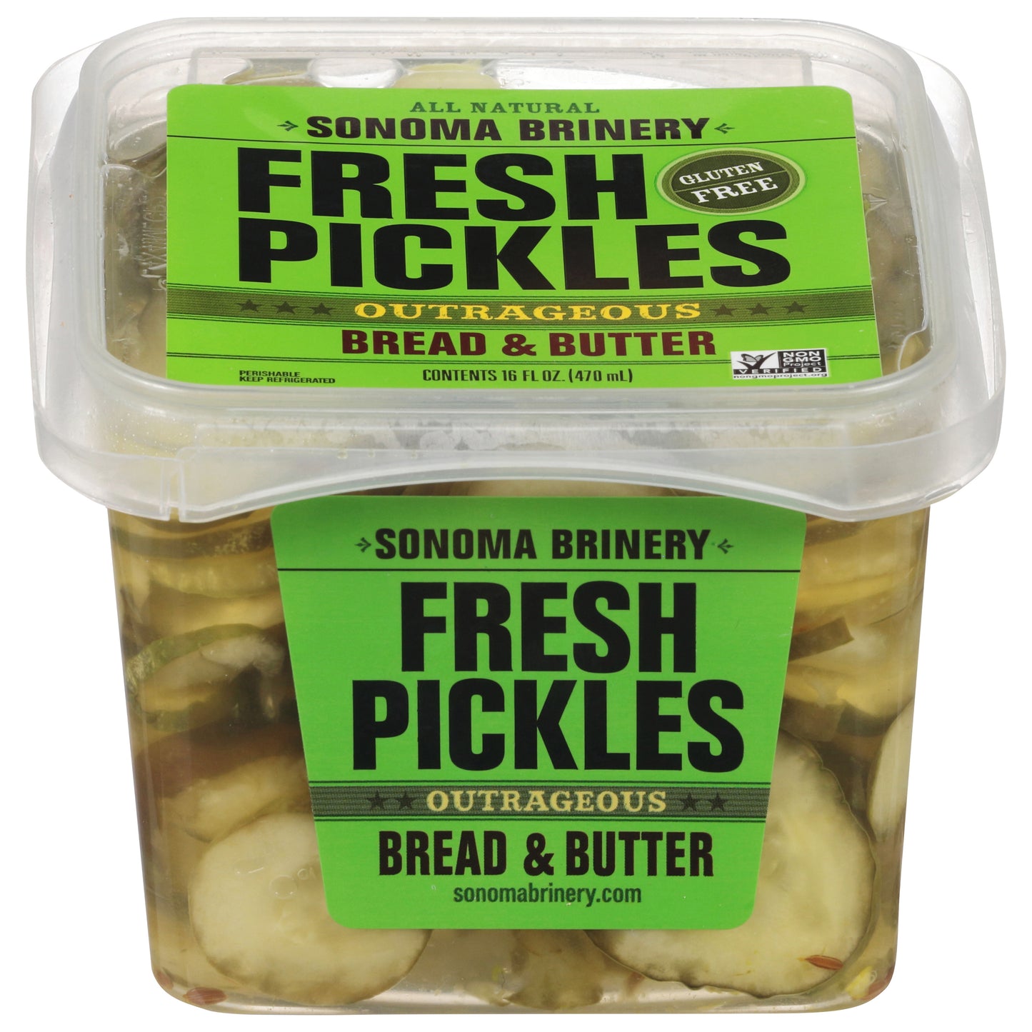 Sonoma Brinery Bread & Butter Fresh Pickles 16 fl oz