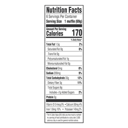 Oroweat Sliced Cinnamon Raisin English Muffins 6 ea