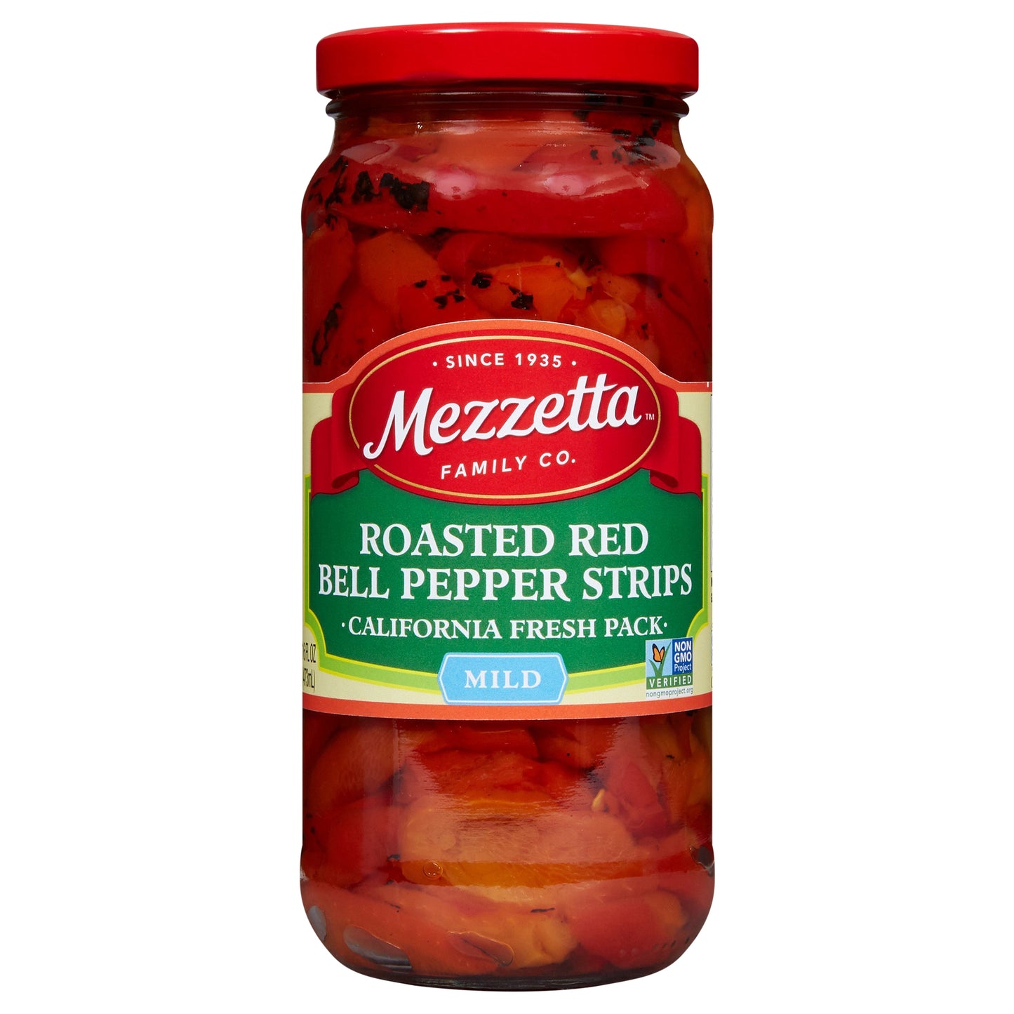 Mezzetta Roasted Red Bell Pepper Strips CA, 16 fl oz