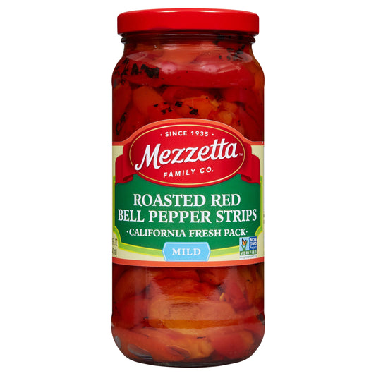 Mezzetta Roasted Red Bell Pepper Strips CA, 16 fl oz