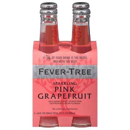 Fever-Tree Sparkling Pink Grapefruit Soda 4 - 6.8 fl oz Bottles