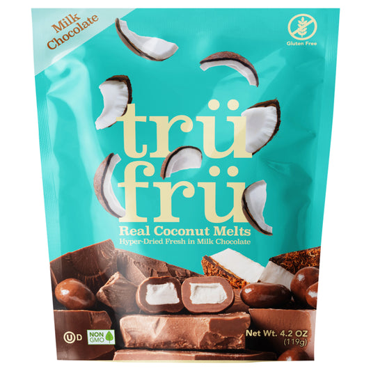 Tru Fru Real Coconut Melts Hyper-Dried Fresh in Milk Chocolate (4.2 oz)