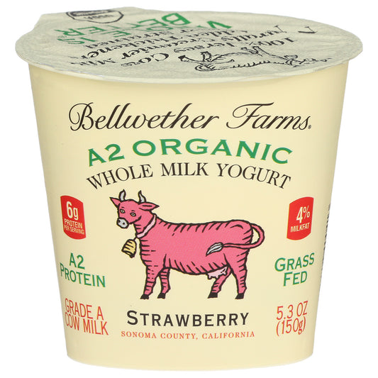 Bellwether Farms, Organic Bf Wm Yogurt Strawberry, 5.3 Oz