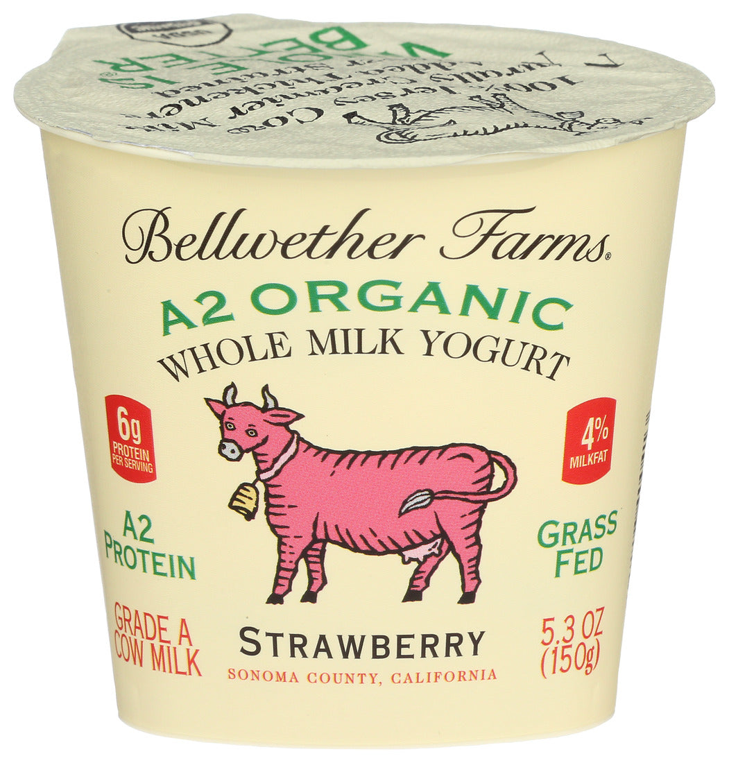 Bellwether Farms, Organic Bf Wm Yogurt Strawberry, 5.3 Oz