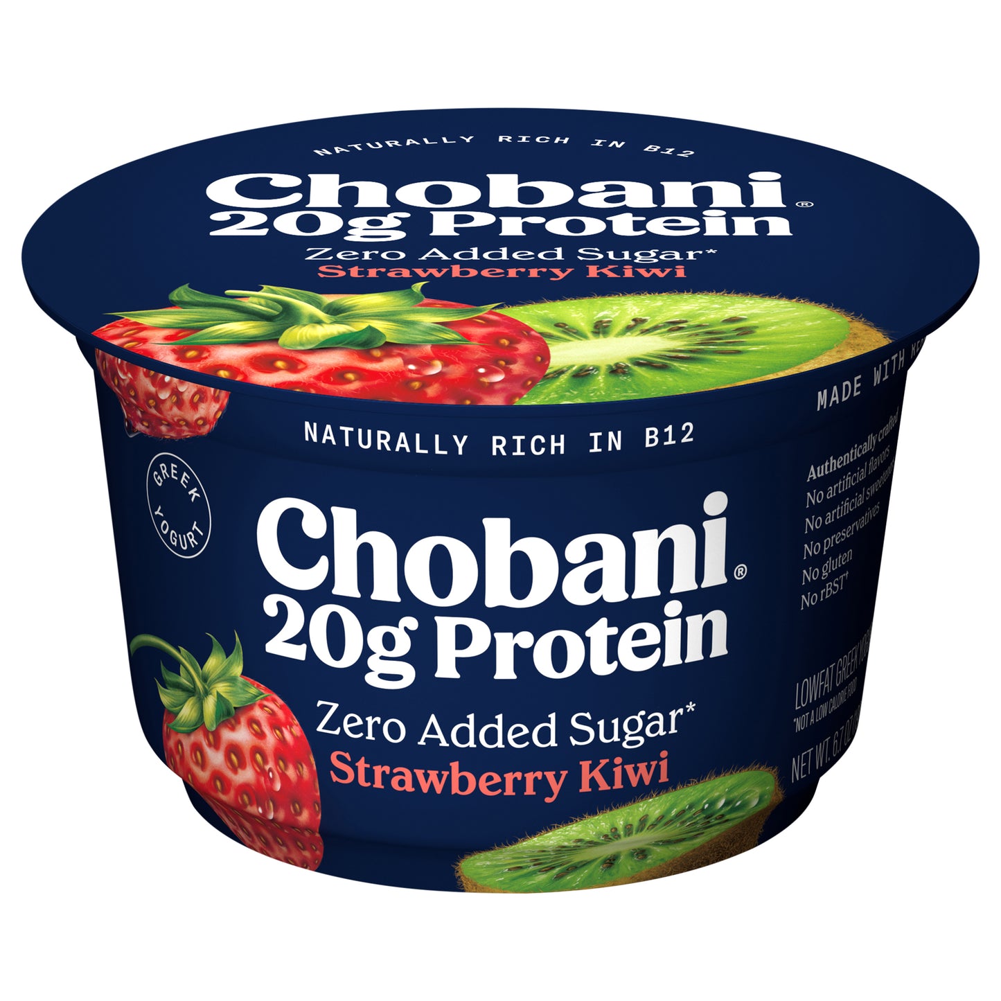 Chobani 20g Protein Strawberry Kiwi Low Fat Greek Yogurt Cup
