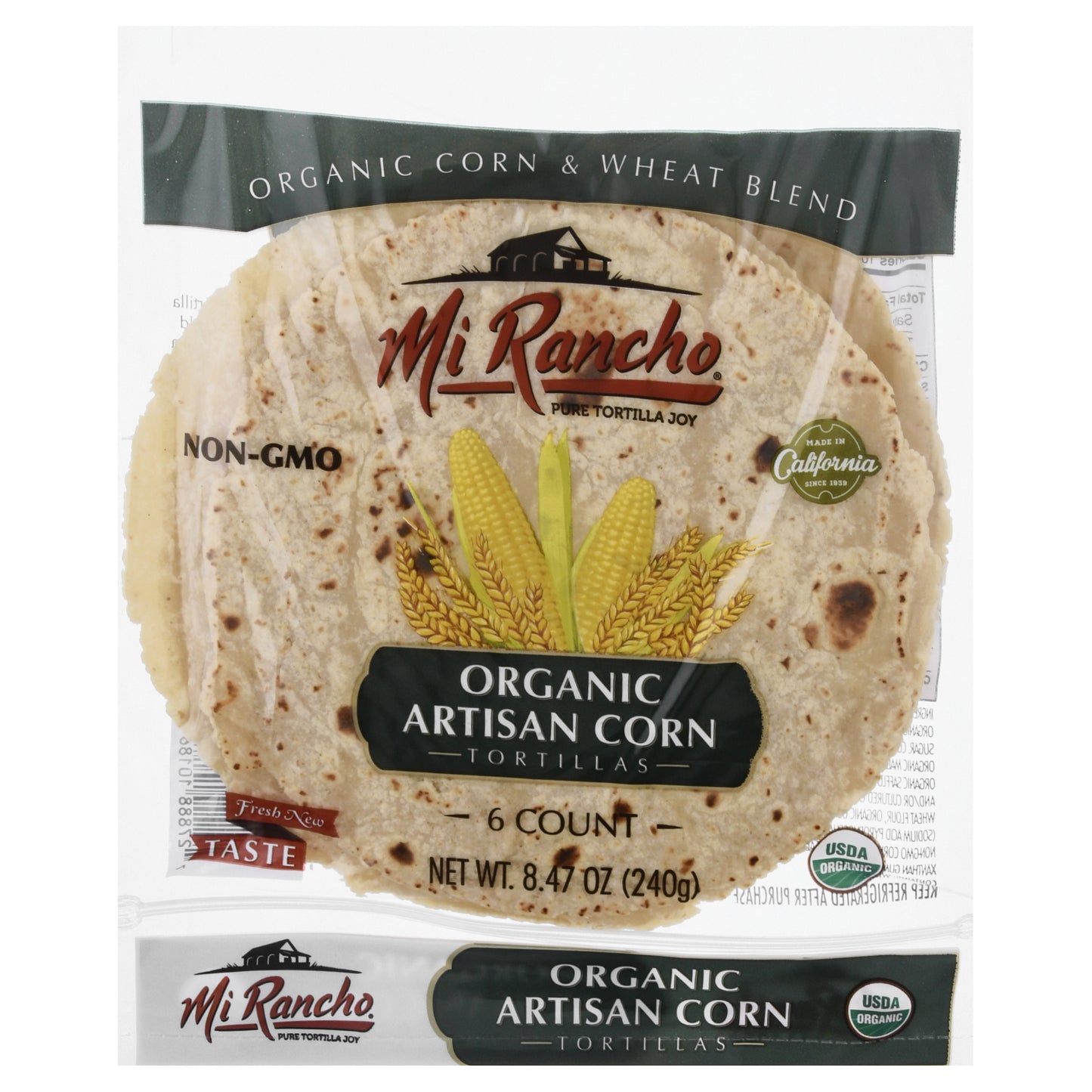 Mi Rancho Organic Artisan Corn Tortillas 6 ea
