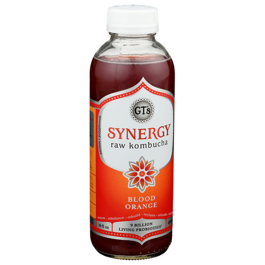 Gt's, Synergy Raw Blood Orange Kombucha, 16 Fl Oz