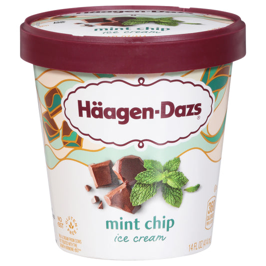 Haagen-Dazs Mint Chip Ice Cream 14 fl oz