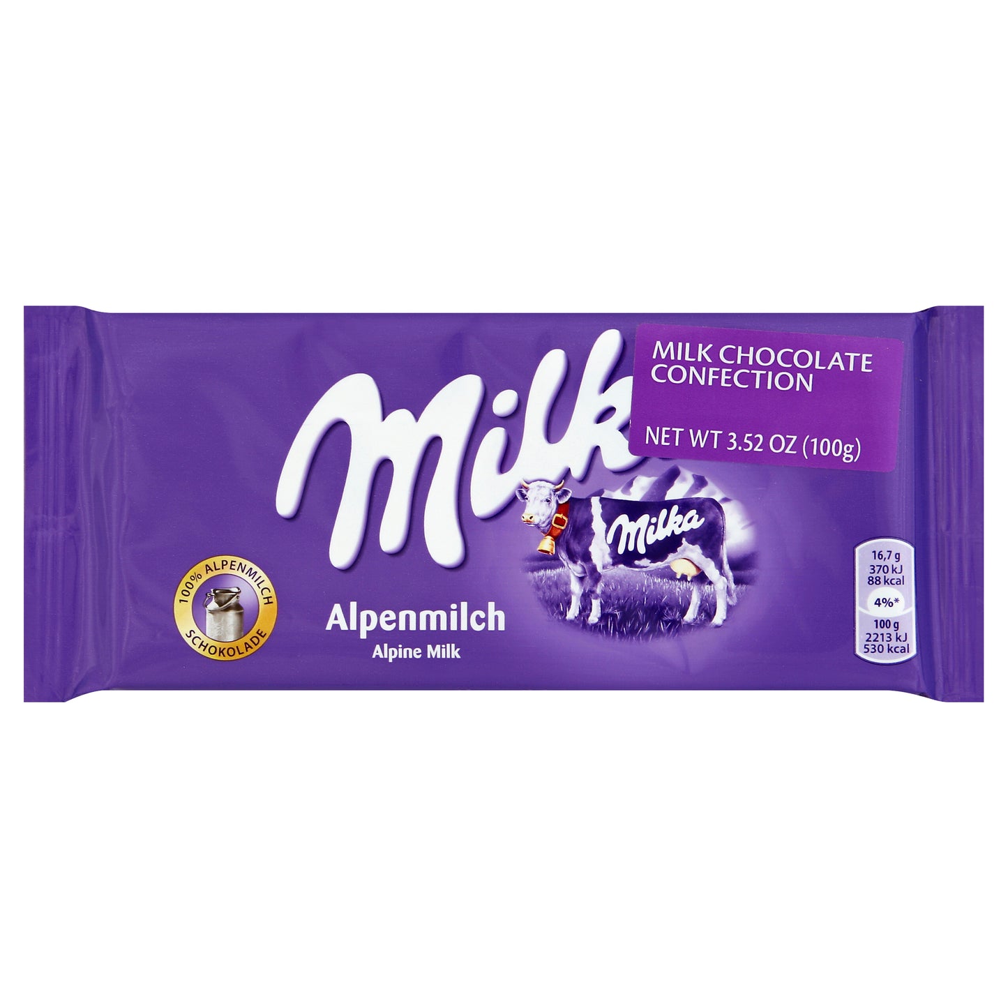 Milka Milk Chocolate Confection 3.52 oz