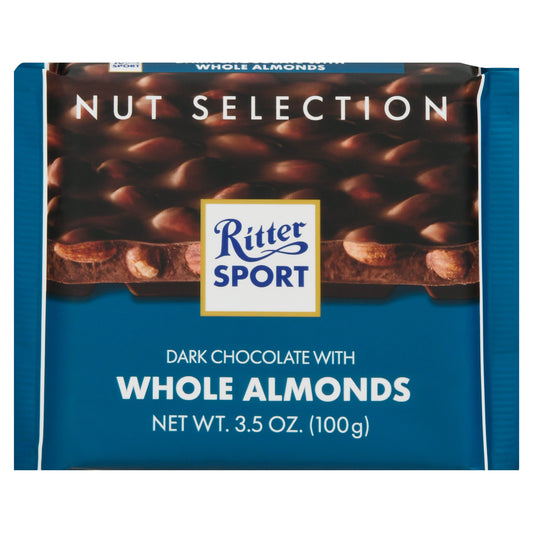 Ritter Sport Dark Chocolate with Whole Almonds 3.5 oz