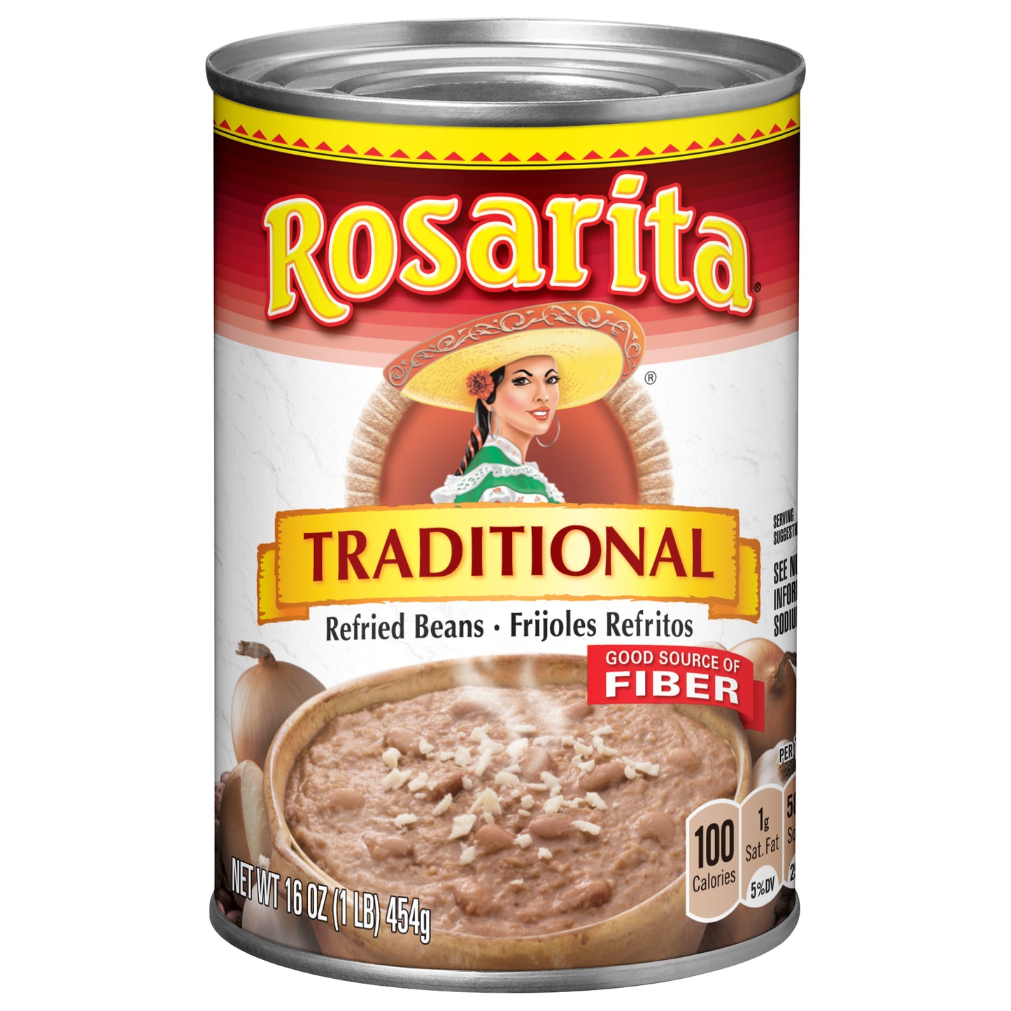 Rosarita Traditional Refried Beans, 16 oz