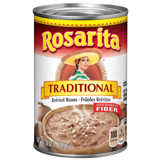 Rosarita Traditional Refried Beans, 16 oz