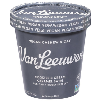 Van Leeuwen Non-Dairy Cookies & Cream Caramel Swirl Frozen Dessert 14 fl oz