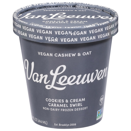 Van Leeuwen Non-Dairy Cookies & Cream Caramel Swirl Frozen Dessert 14 fl oz