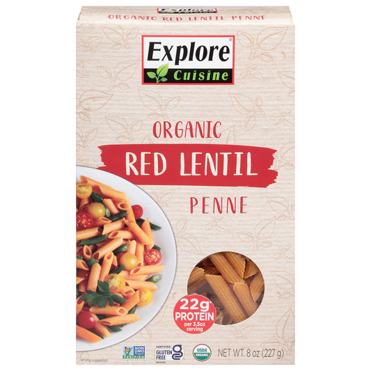Explore Cuisine Organic Red Lentil Penne 8 oz
