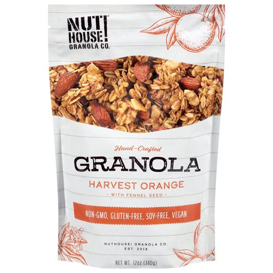 Nut House! Granola Co. Hand-Crafted Harvest Orange with Fennel Seed Granola 12 oz