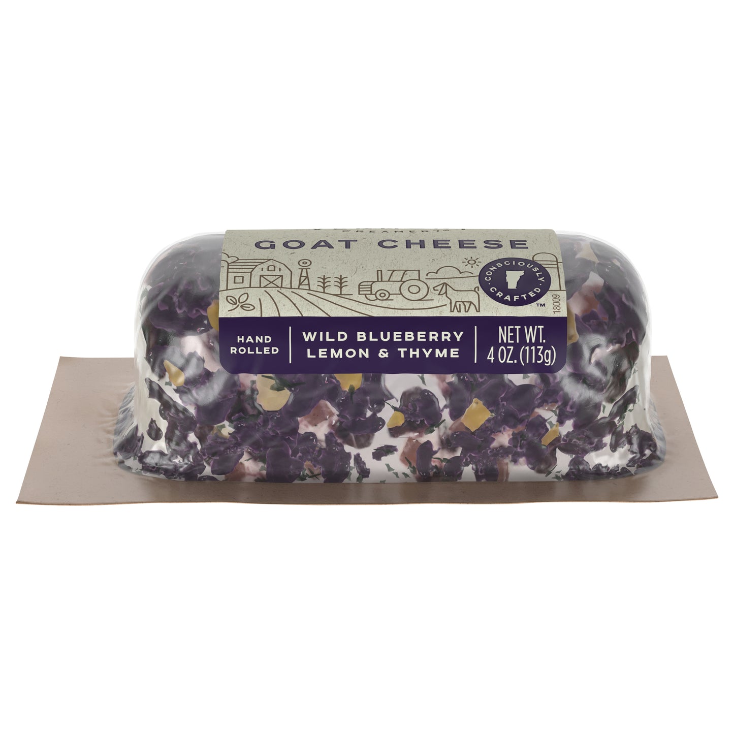 Vermont Creamery Blueberry, Lemon & Thyme Goat Cheese Log, 4 oz
