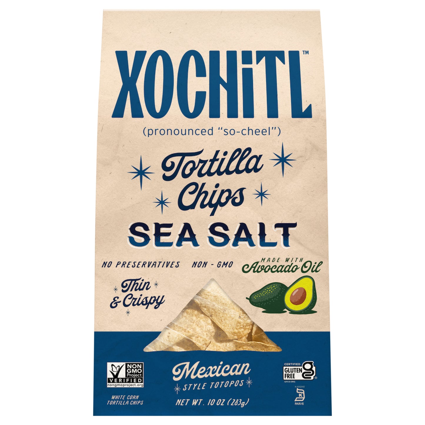 Xochitl Sea Salt Tortilla Chips 10 oz Made with Avocado Oil