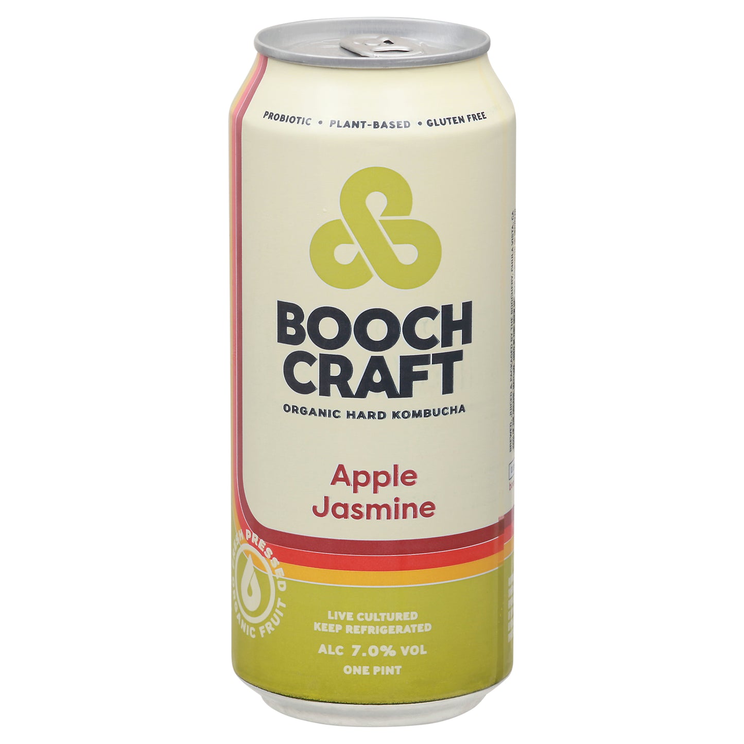 Boochcraft Organic Apple Jasmine Hard Kombucha Beer 1 pt Can