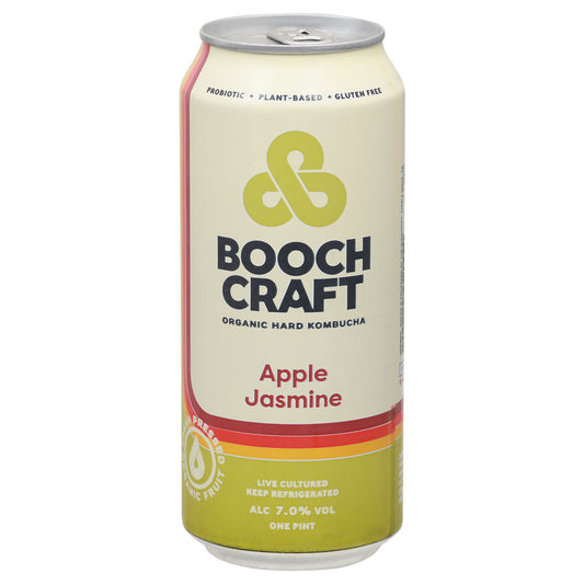 Boochcraft Organic Apple Jasmine Hard Kombucha Beer 1 pt Can