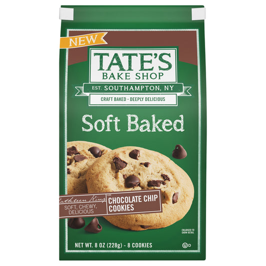 Tate's Bake Shop Soft Baked Cookies, Chocolate Chip, 8 oz