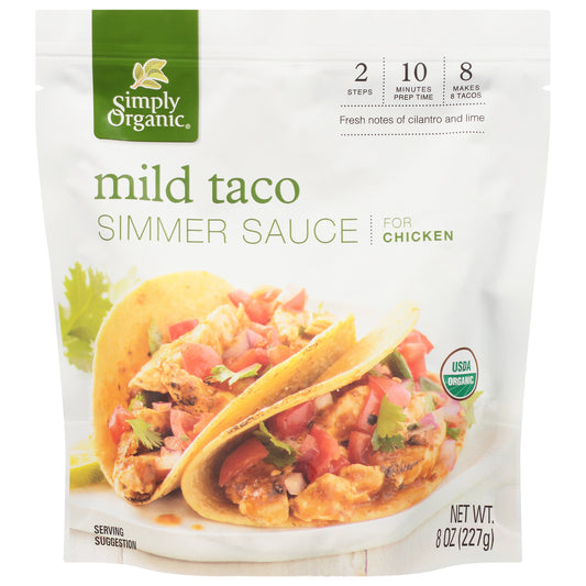 Simply Organic Mild Taco Simmer Sauce 8 oz