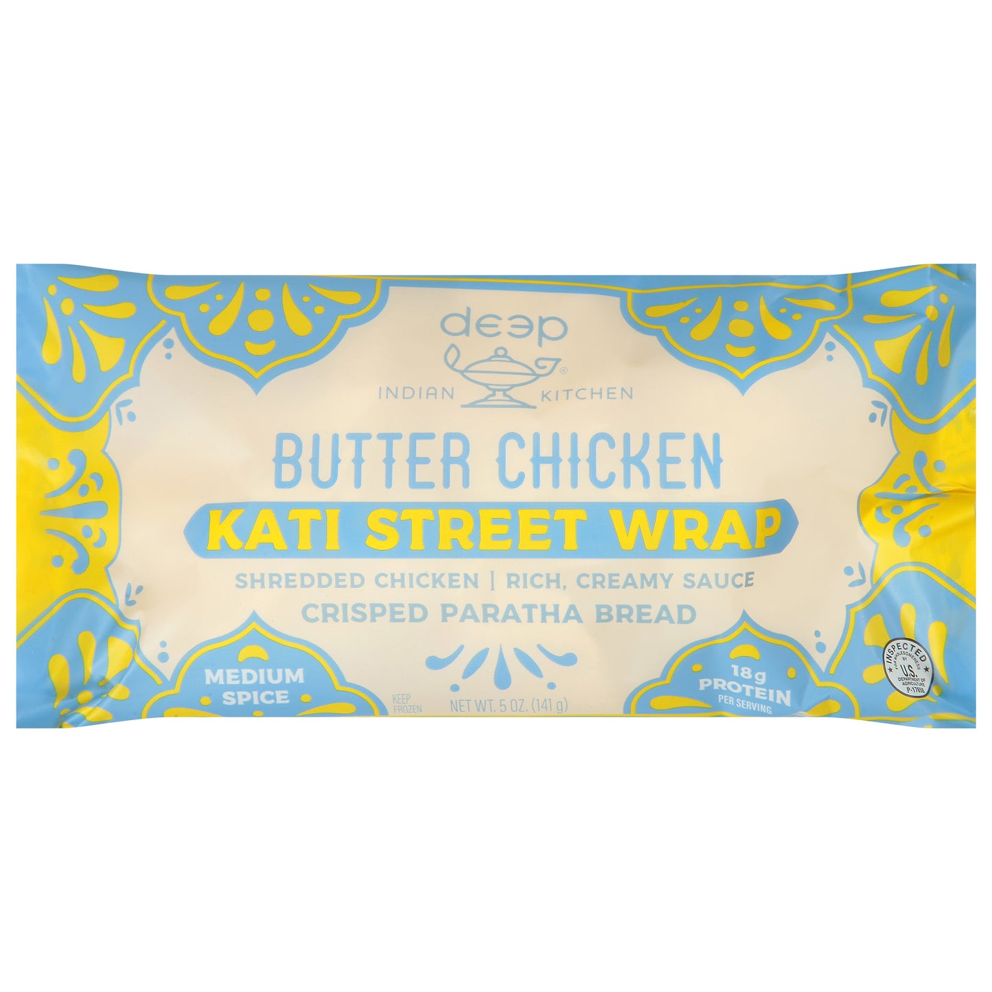 Deep Indian Kitchen Medium Spice Butter Chicken Kati Street Wrap 5 oz