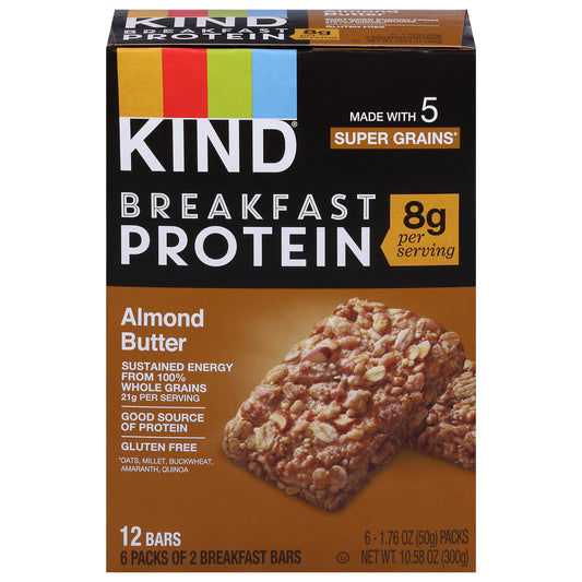 Kind Breakfast Protein Almond Butter Bars 6 - 1.76 oz Packs