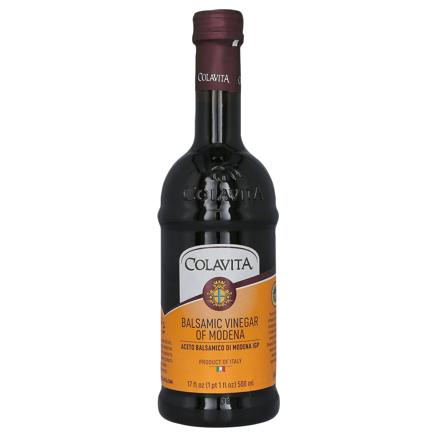 Colavita Balsamic Vinegar Of Modena IGP 6X1/2Lt (17Fl Oz) Tall Timeless