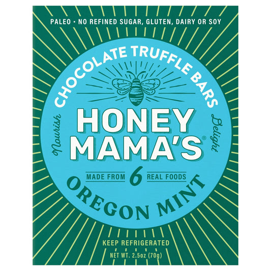 Honey Mama’s Oregon Mint Chocolate Truffle Bar 2.5oz