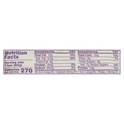 GoMacro White Chocolate + Macadamia Nuts MacroBar 2.3 oz