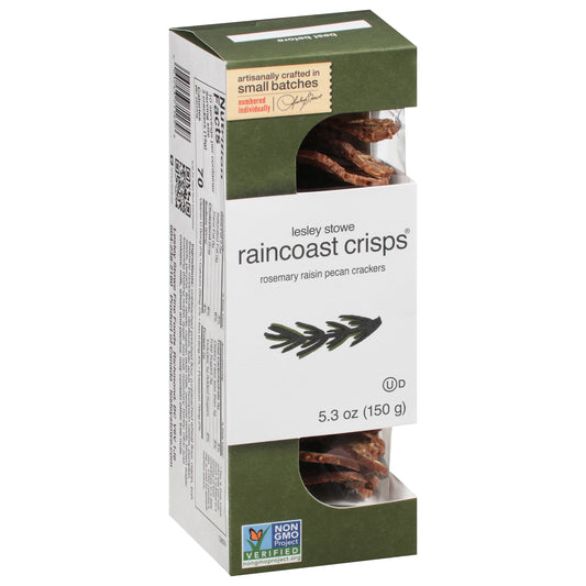 Lesley Stowe Raincoast Crisps Rosemary Raisin Pecan Crackers 5.3 oz