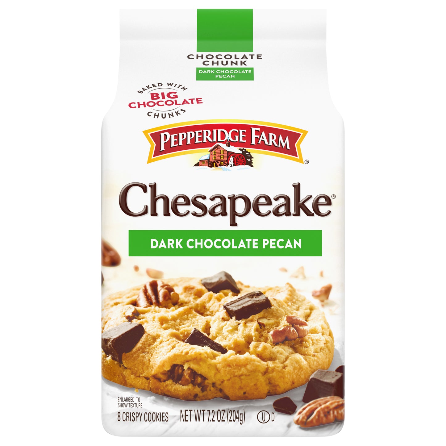 Pepperidge Farm Chesapeake Dark Chocolate Pecan Crispsy Cookies 8 ea
