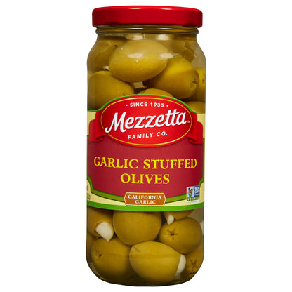 Mezzetta Garlic Stuffed Olives, 10 oz Dr. Wt.
