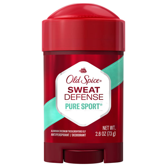 Old Spice Antiperspirant and Deodorant for Men, 24/7 Freshness, Long Lasting Sweat and Odor Protection, Legendary Fragrance, Sweat Defense, Pure Sport Plus, 2.6 oz