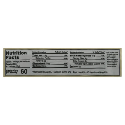Edward & Sons Black Sesame Brown Rice Snaps 3.5 oz Wrapper
