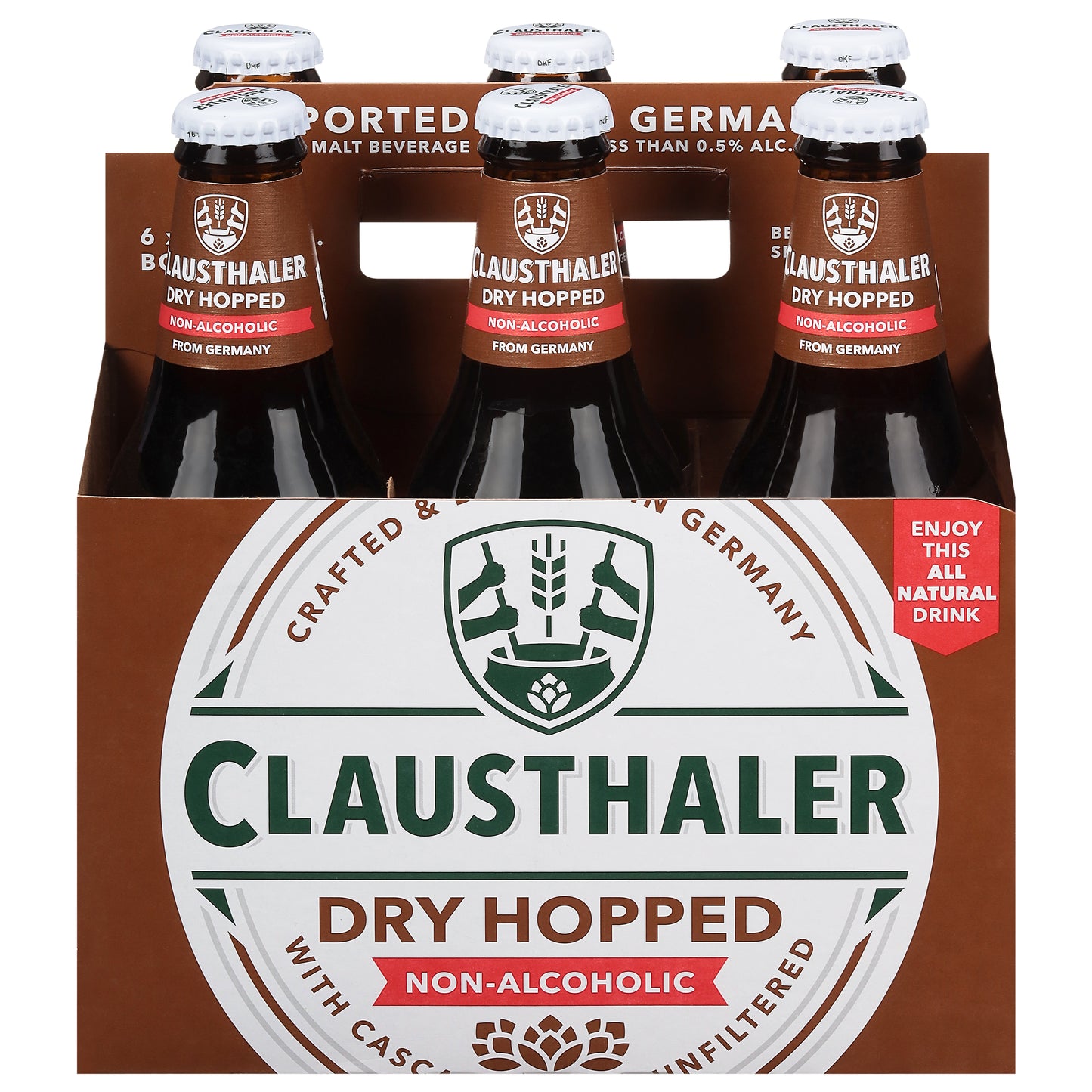Clausthaler Dry Hopped Non-Alcoholic Malt Beverage 6 - 12 fl oz Bottles