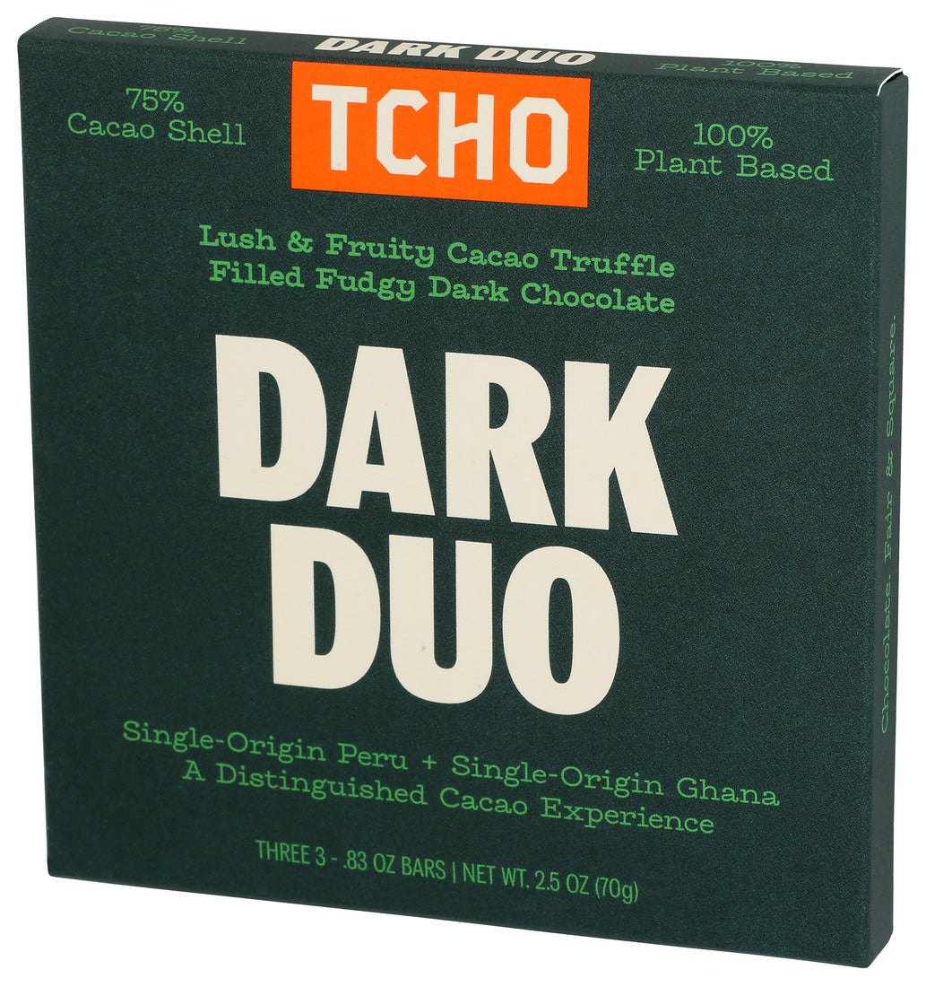 Tcho Chocolate, Organic Dark Duo Filled Dark, 2.5 Oz