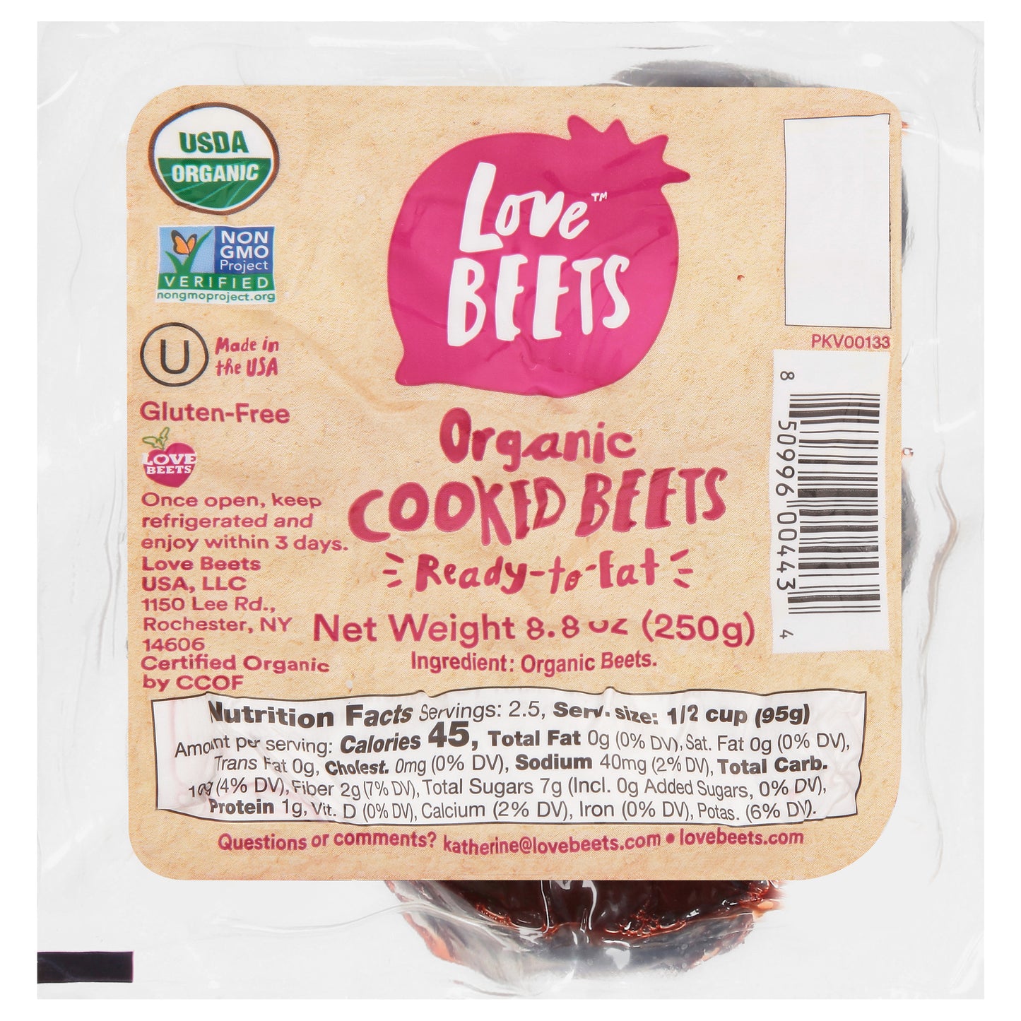 Love Beets Ready-to-Eat Cooked Organic Beets 8.8 oz